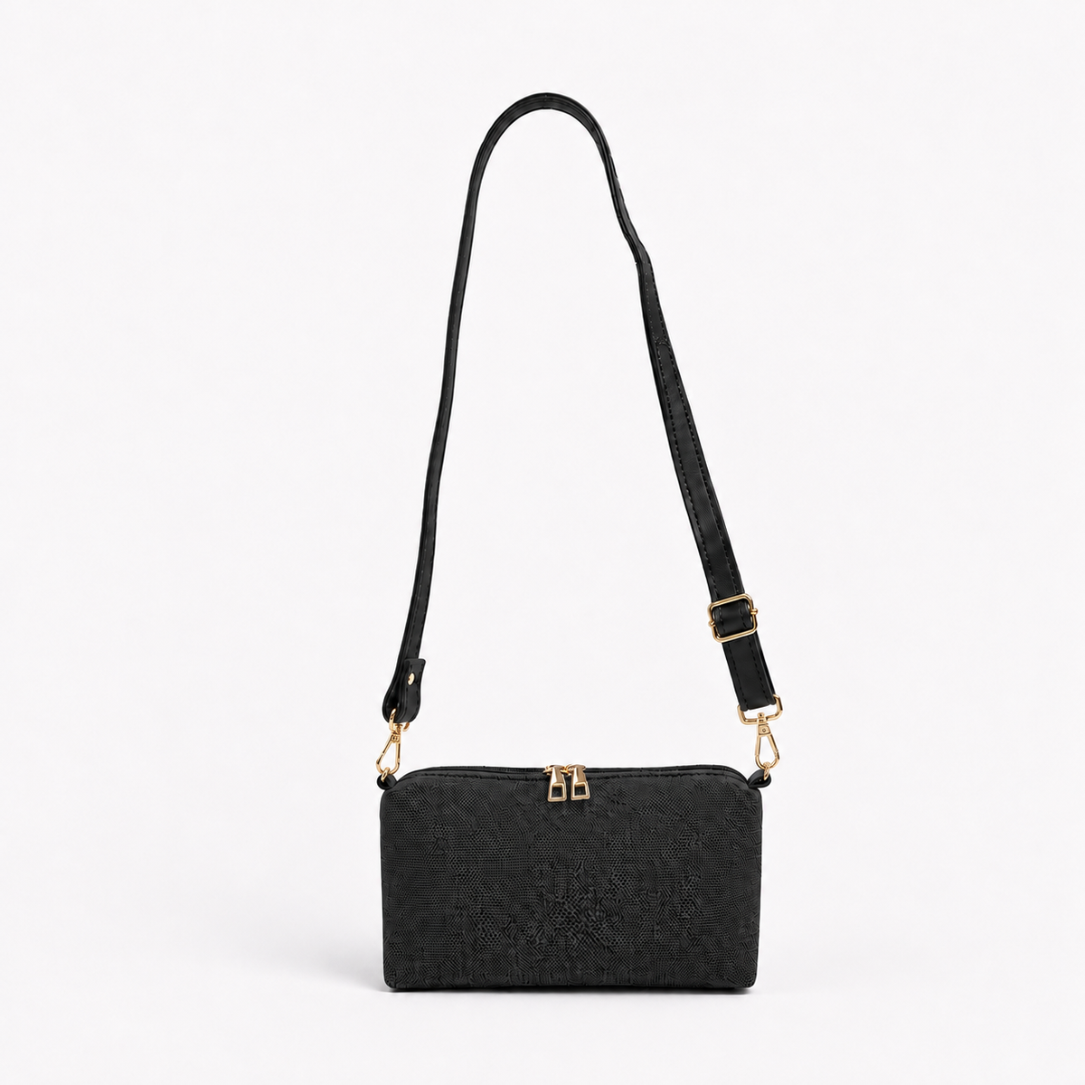 Canvas Classic Pouch Black With Black Strap