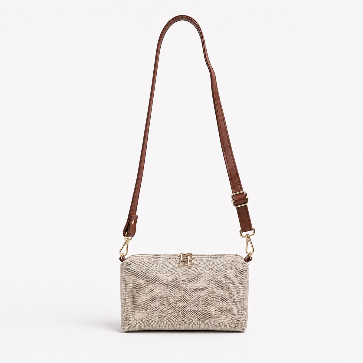Canvas Classic Combo Tote set of 2 Beige & Brown