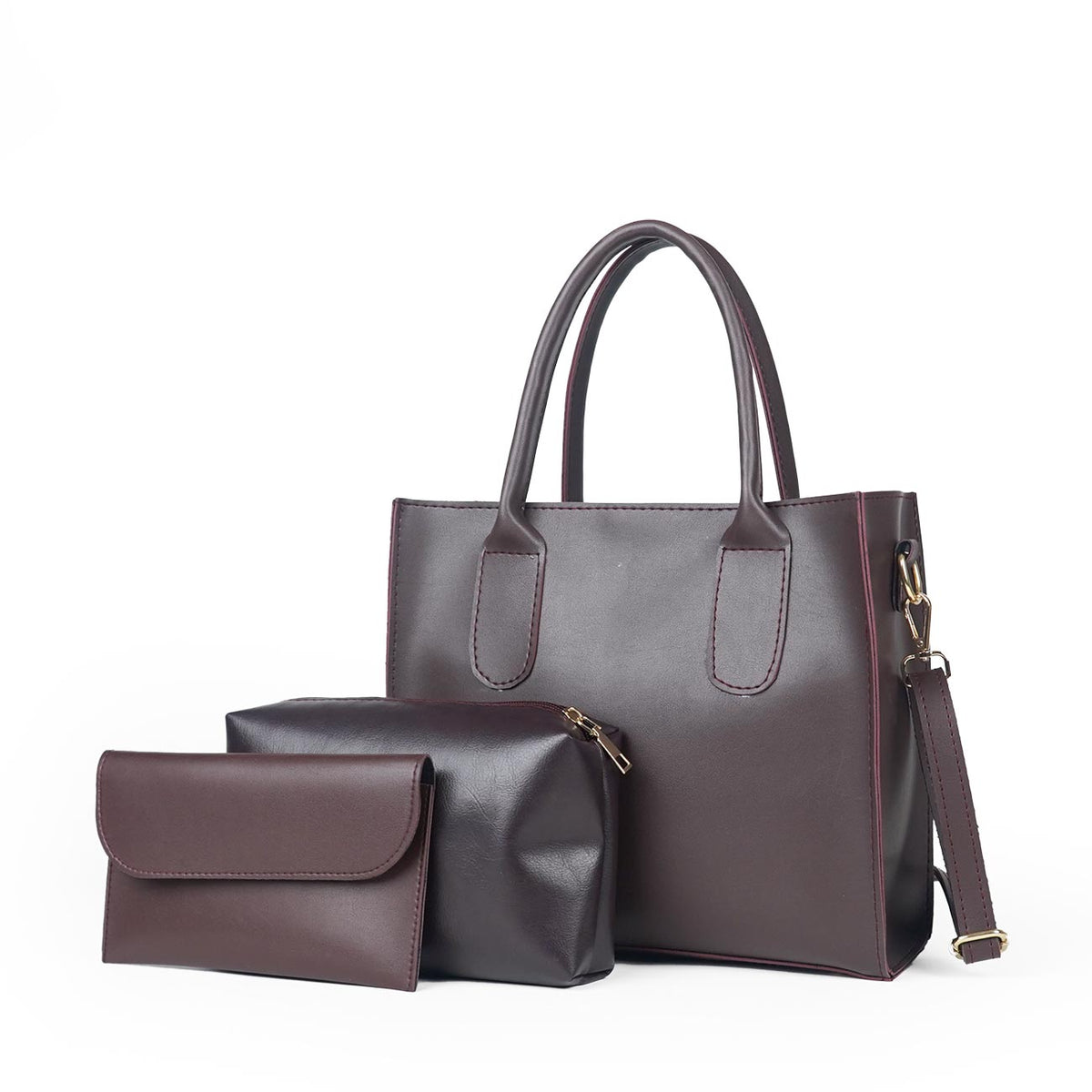 catchy bag set of 3 maroon - astorebags.pk