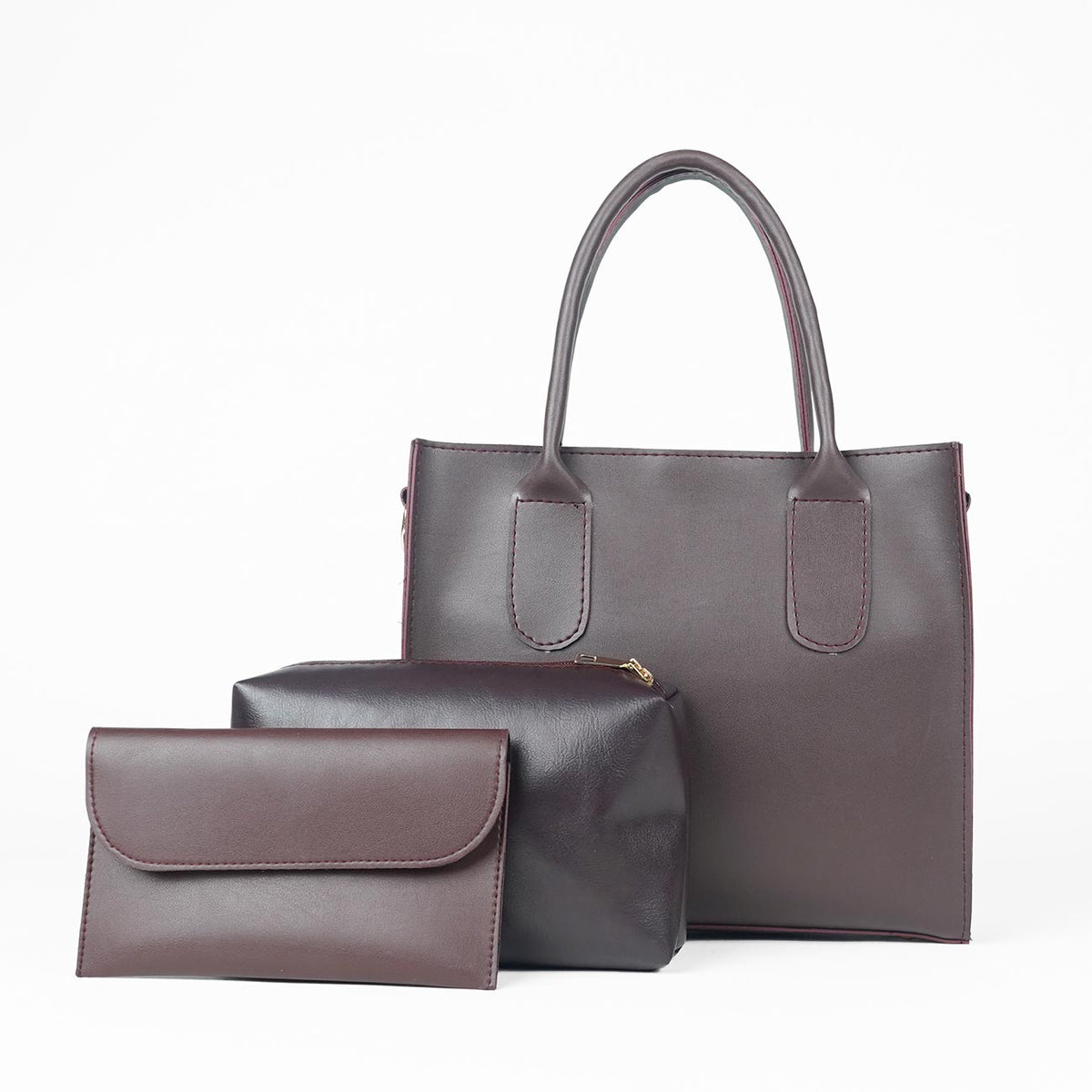 catchy bag set of 3 maroon - astorebags.pk