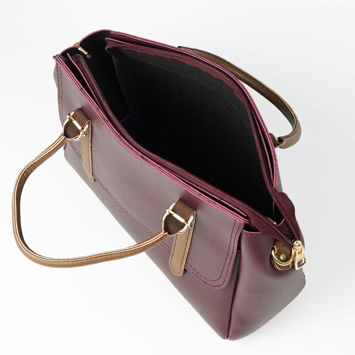 Milly set of 2 bag maroon & brown - astorebags.pk